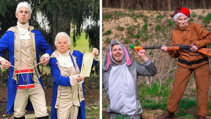 95-ročná babička a vnuk sa radi obliekajú do kostýmov a vytvárajú zábavné videá, ktorými bavia ľudí. No pozrite sa na to ….