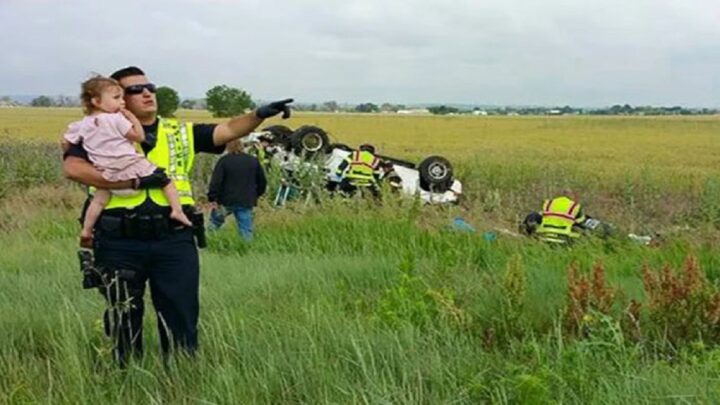 Policajt utešuje dvojročné dievčatko: „Nechcel som, aby bola sama“!